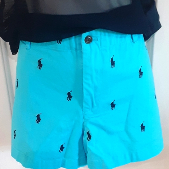 Ralph Lauren Sport, Cotton Embroidered Logo, Short Shorts, Size 14 - Picture 3 of 10